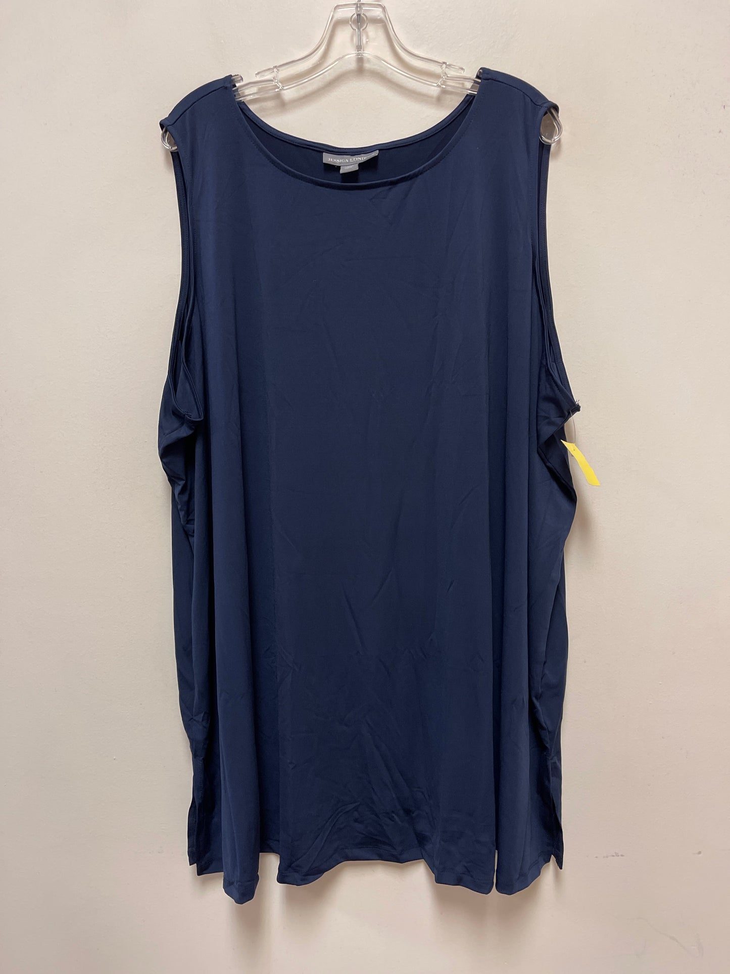 Top Sleeveless By Jessica London In Navy, Size: 3x