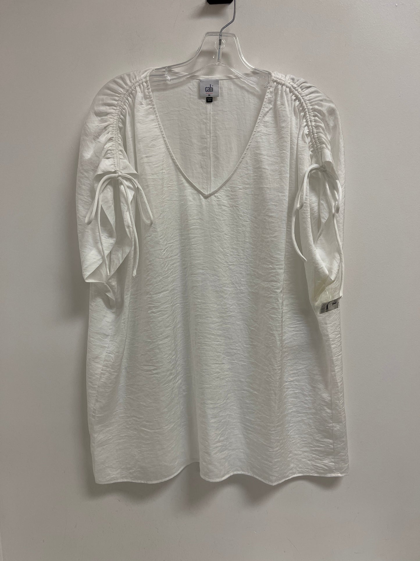 Top Short Sleeve By Cabi In White, Size: M