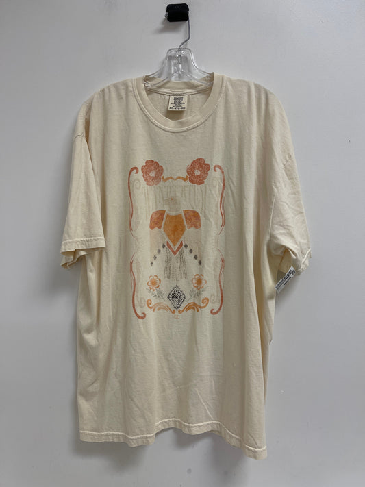 Top Short Sleeve By Comfort Colors In Cream, Size: 2x