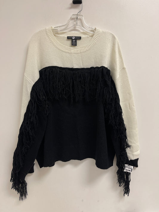 Sweater By Ashley Stewart In Black & White, Size: 3x