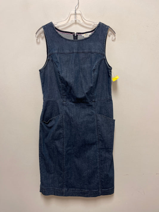 Dress Casual Midi By Boden In Blue Denim, Size: M