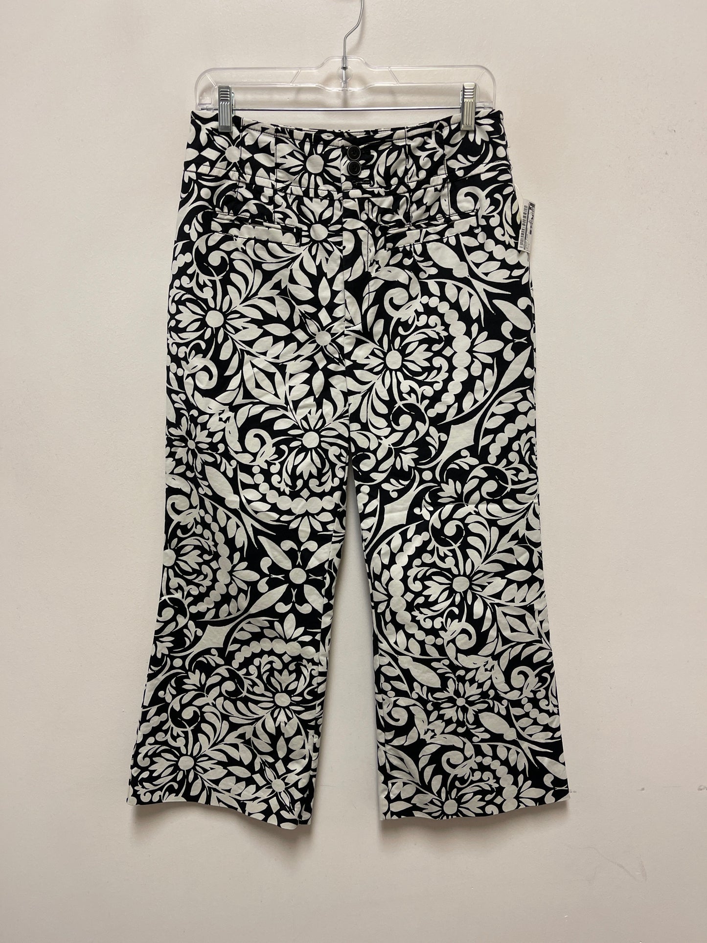 Pants Wide Leg By Maeve In Black & White, Size: 8