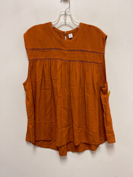 Top Sleeveless By Old Navy In Orange, Size: 2x