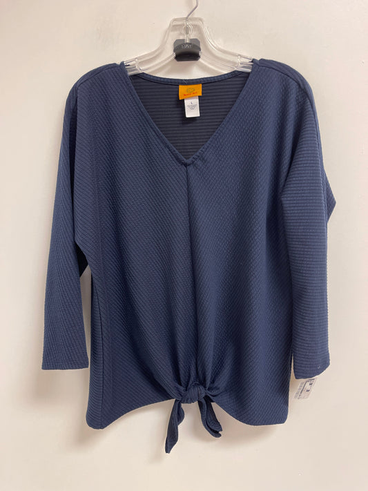 Top Long Sleeve By Ruby Rd In Navy, Size: L