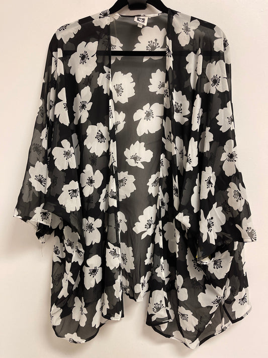 Kimono By Anne Klein In Black & White, Size: M