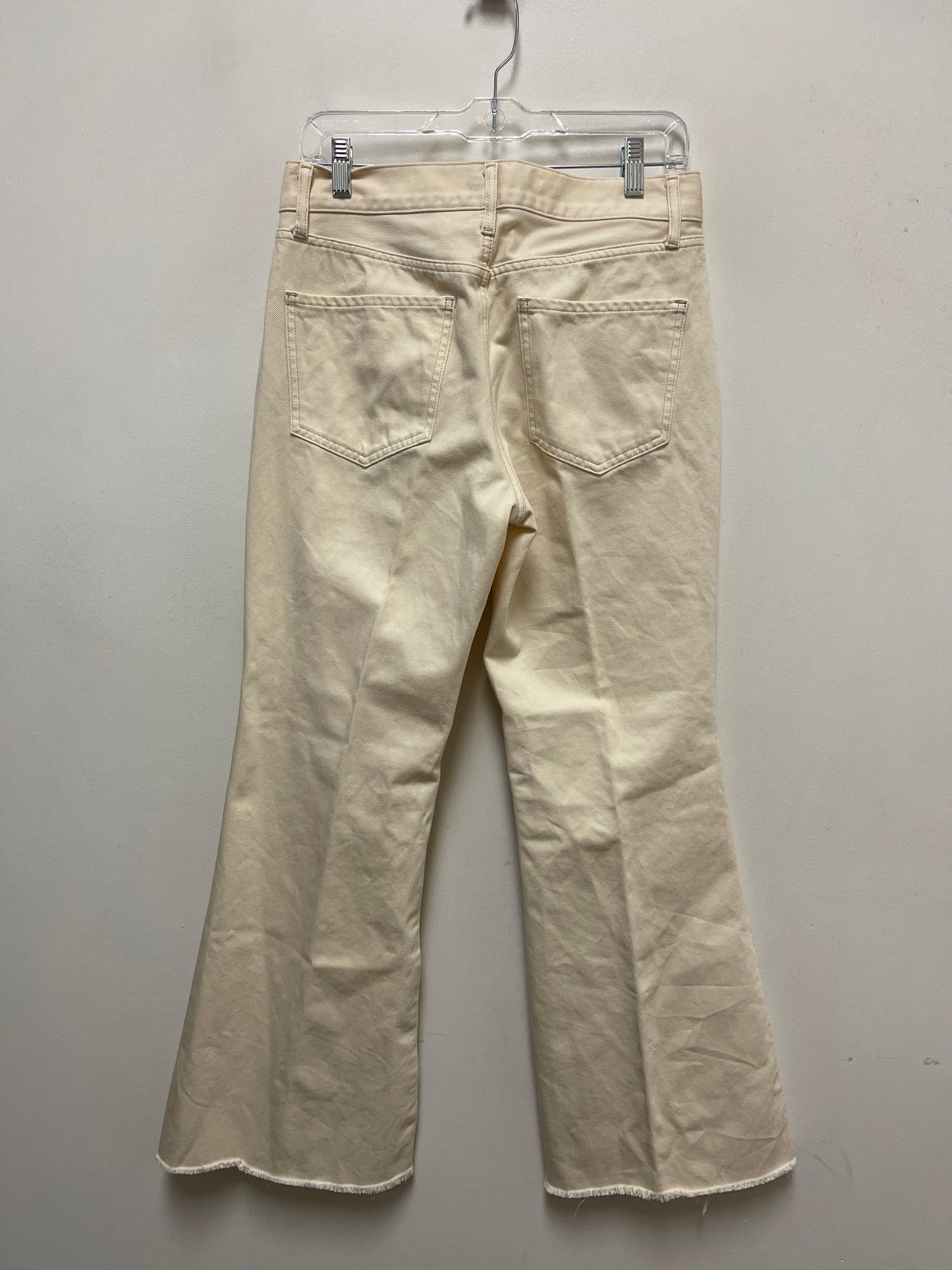 Jeans Flared By Express In Cream Denim, Size: 6