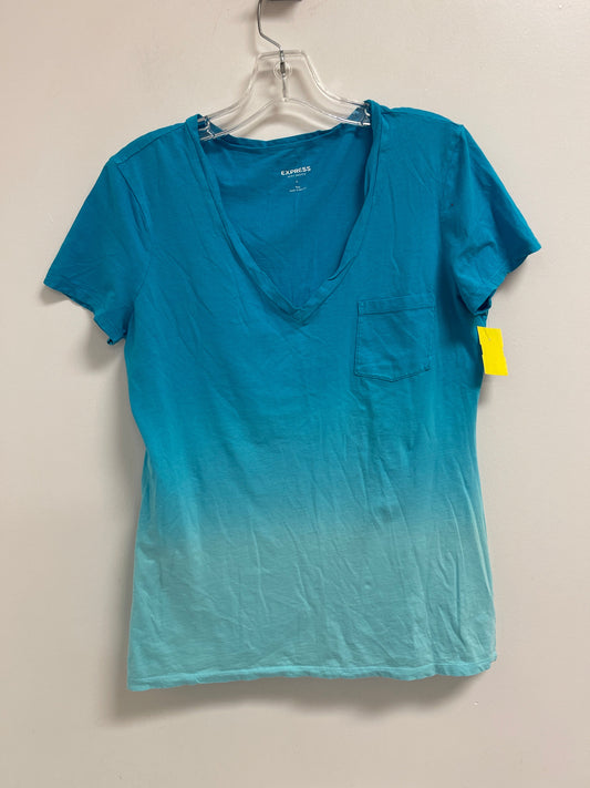 Top Short Sleeve By Express In Blue, Size: L