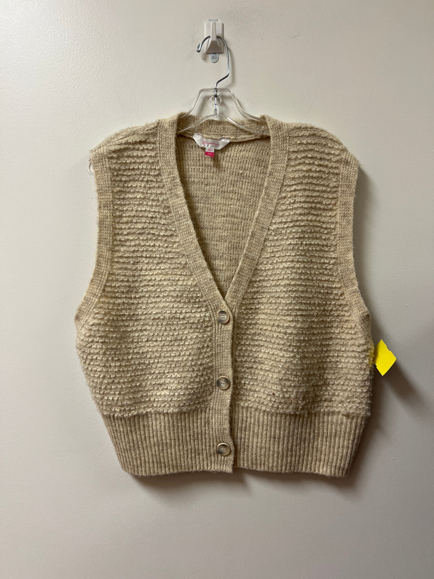 Vest Sweater By No Boundaries In Cream, Size: 2x