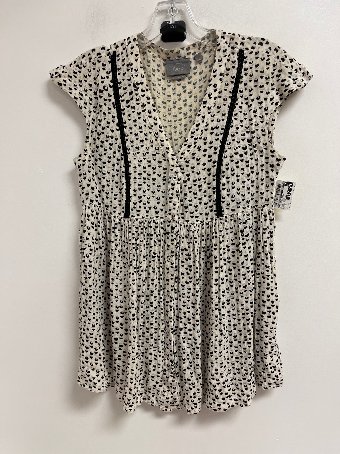 Tunic Sleeveless By Anthropologie In Black & White, Size: Xs