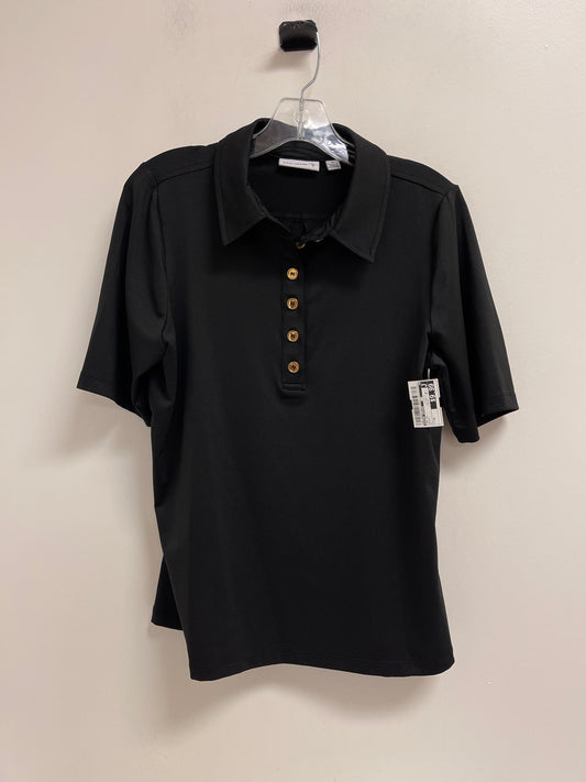 Top Short Sleeve By Susan Graver In Black, Size: M