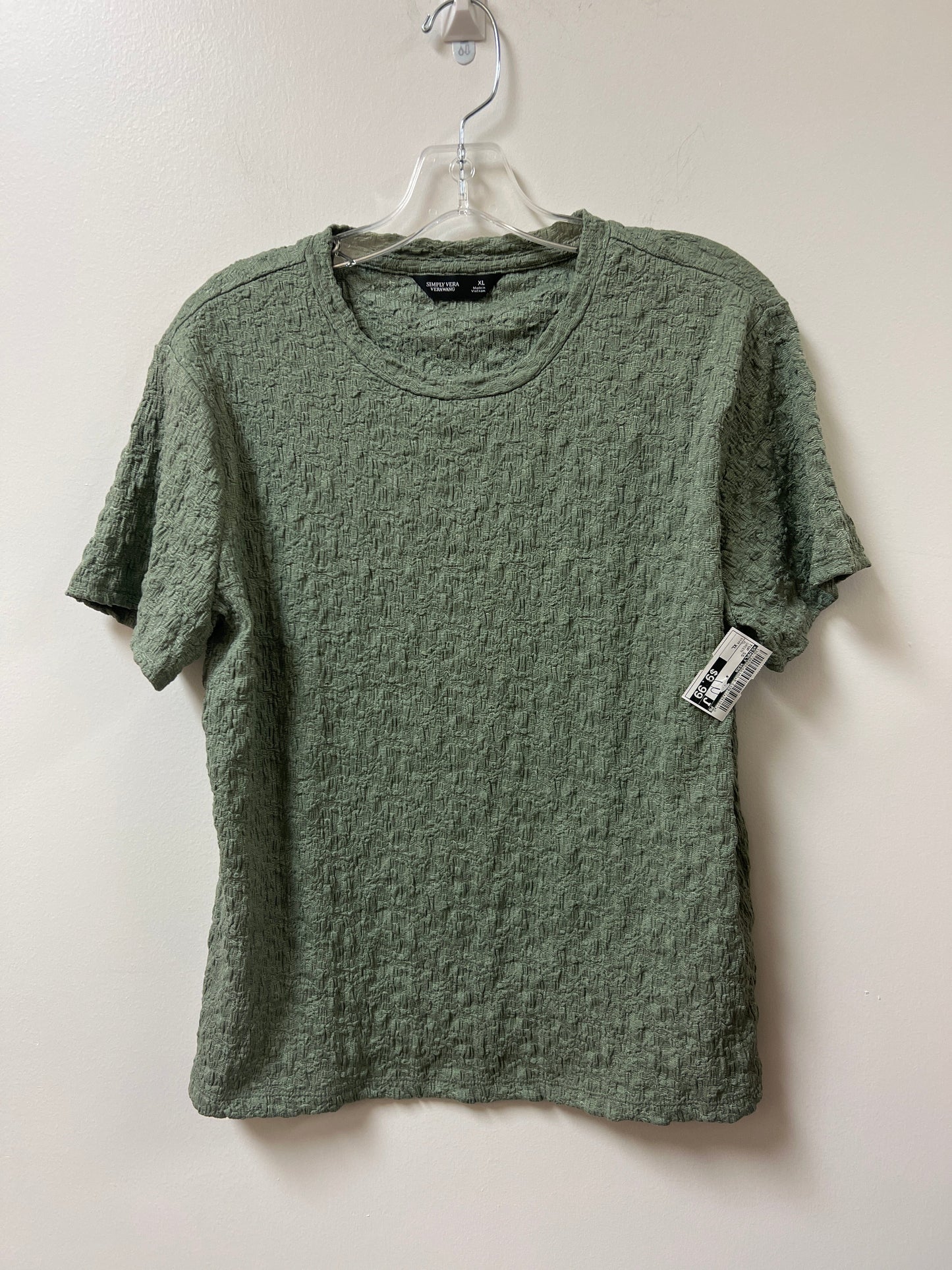 Top Short Sleeve By Simply Vera In Green, Size: Xl