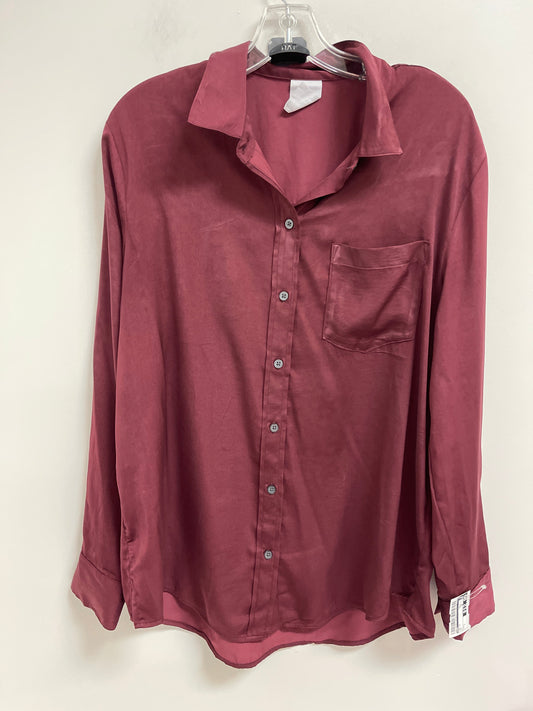 Top Long Sleeve By Gap In Red, Size: L