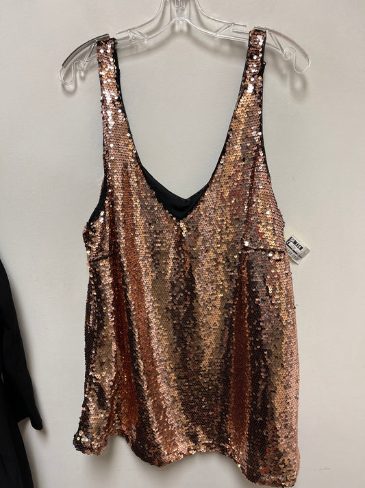 Top Sleeveless By City Chic In Rose Gold, Size: 1x