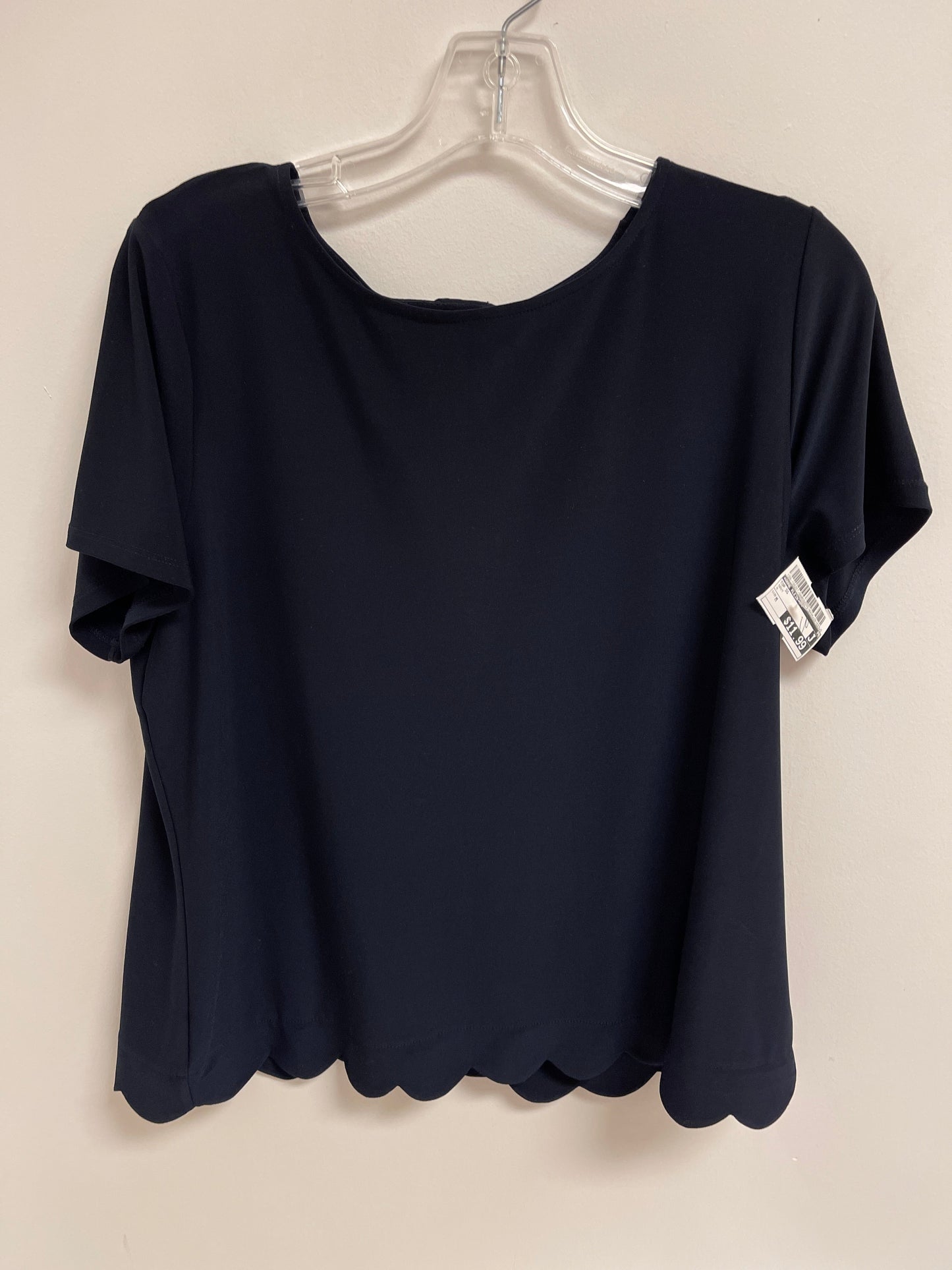 Top Short Sleeve By Anne Klein In Navy, Size: M