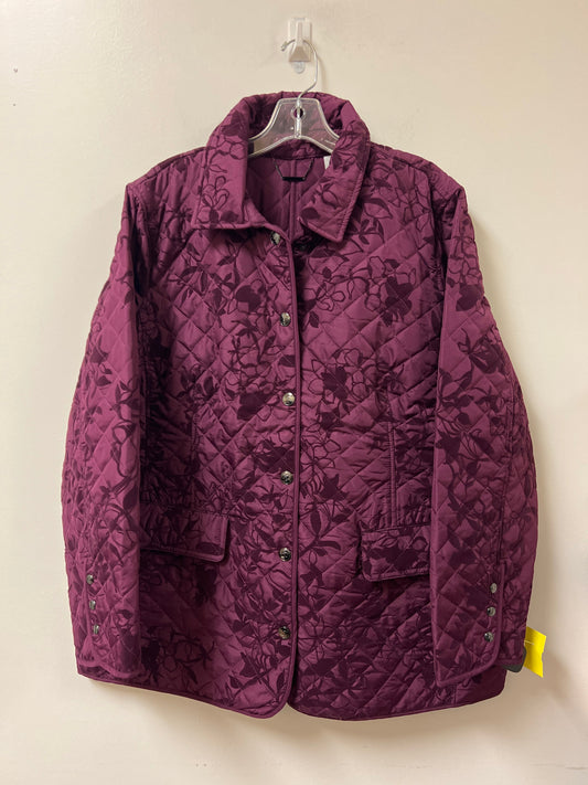 Jacket Puffer & Quilted By Chicos In Purple, Size: 2x