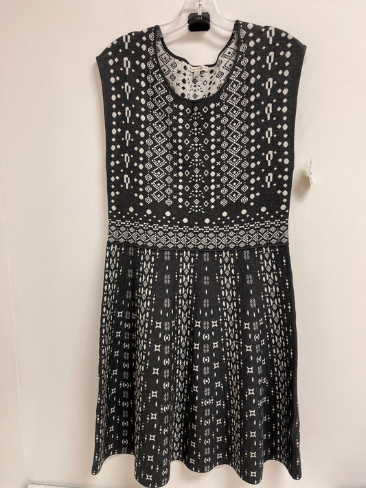 Dress Casual Midi By 41 Hawthorn In Grey & White, Size: Xl