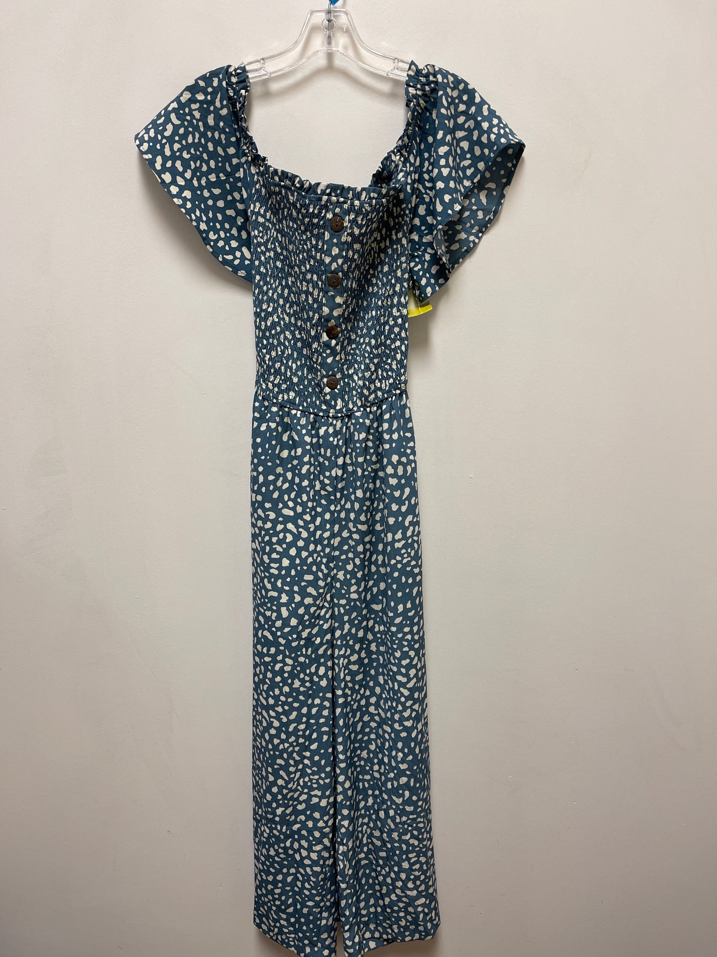 Jumpsuit By Oddi In Blue & Cream, Size: 1x