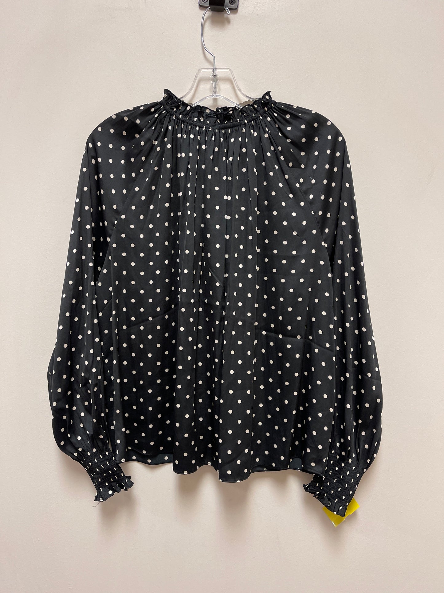 Top Long Sleeve By H&m In Polkadot Pattern, Size: S