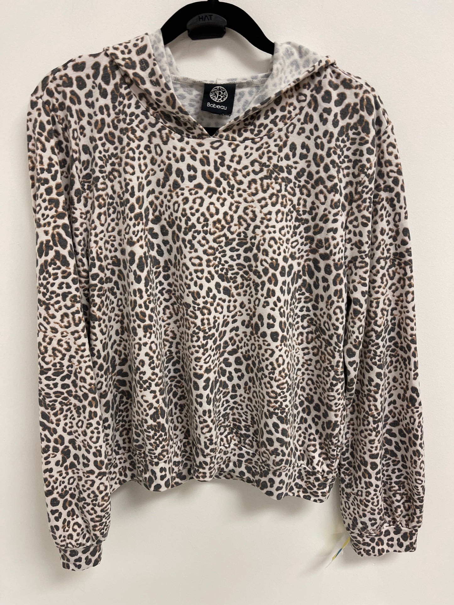 Sweatshirt Hoodie By Bobeau In Animal Print, Size: M