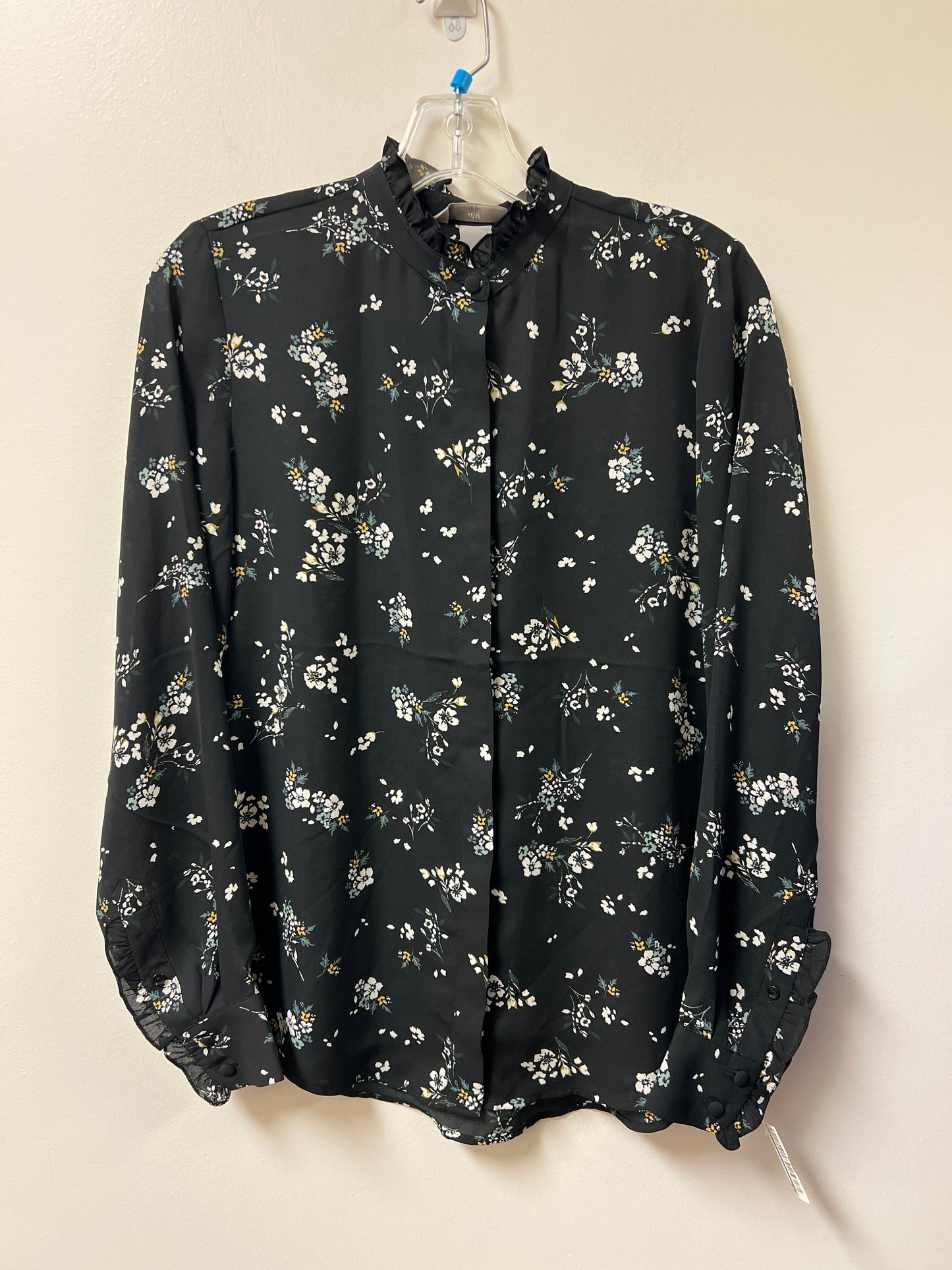 Top Long Sleeve By H&m In Floral Print, Size: S