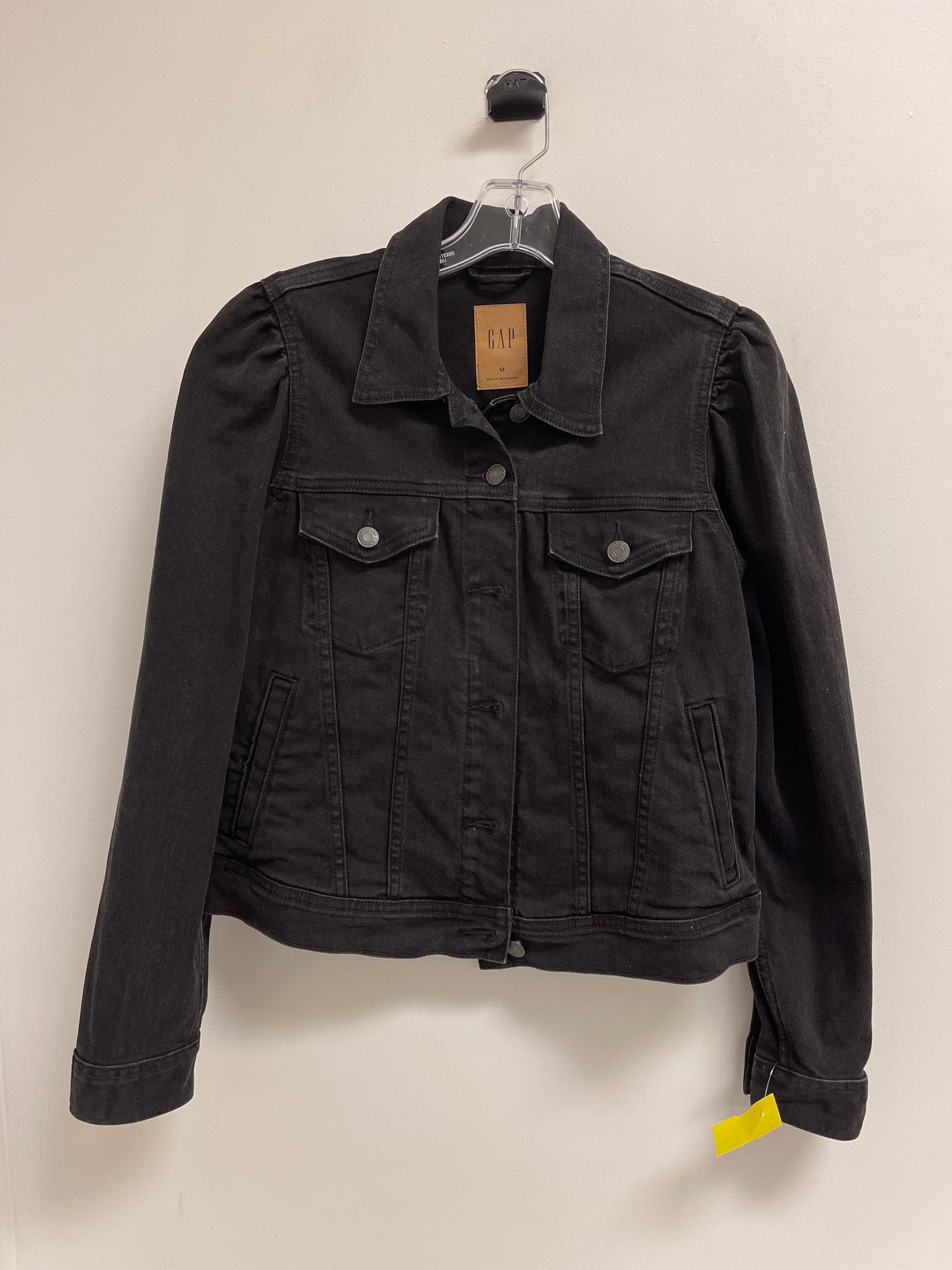 Jacket Denim By Gap In Black Denim, Size: M