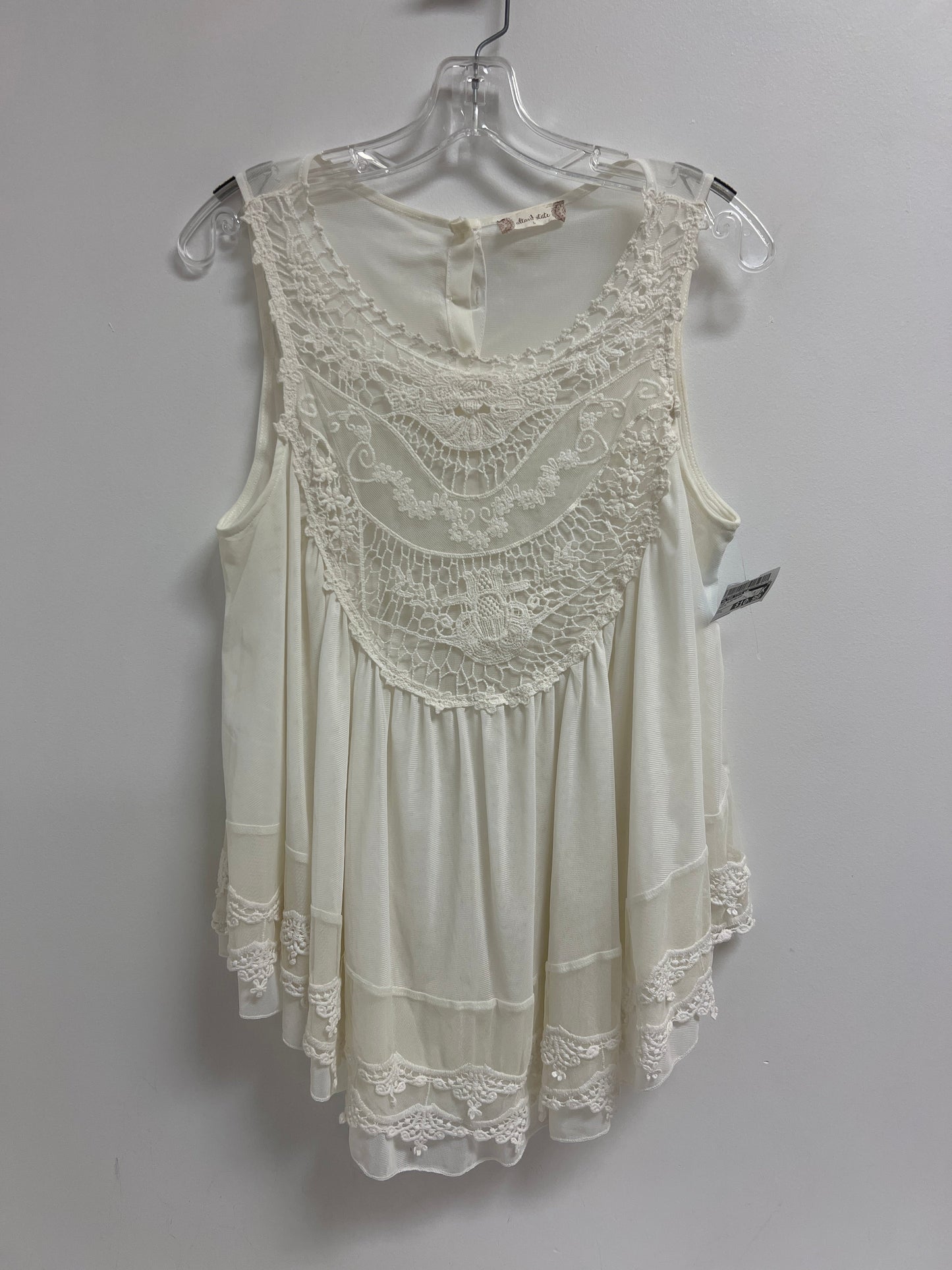 Top Sleeveless By Altard State In White, Size: L