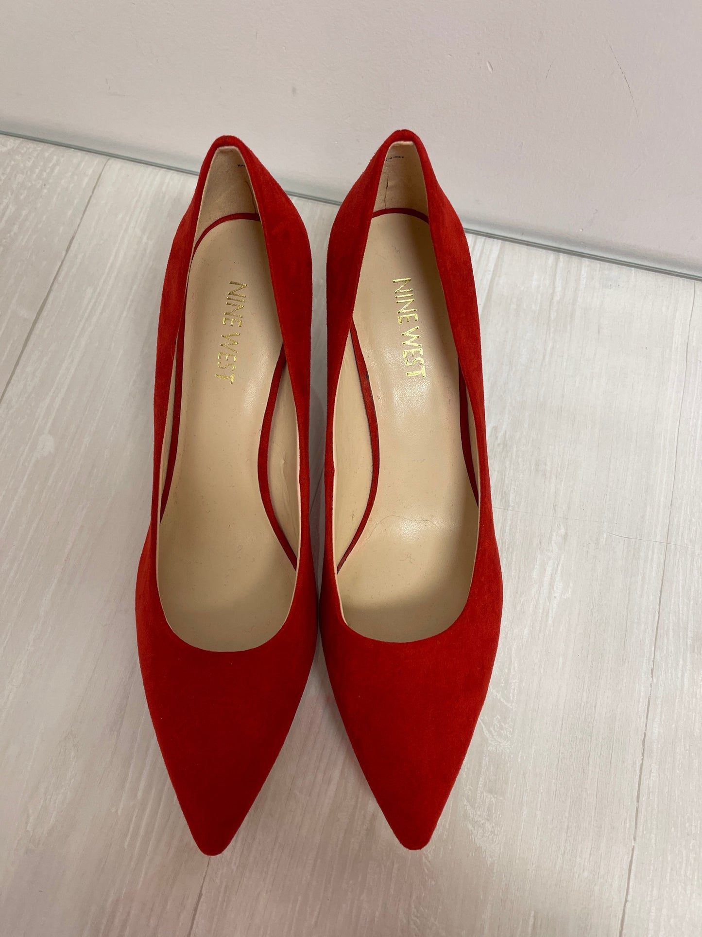 Shoes Heels Stiletto By Nine West In Red, Size: 8.5