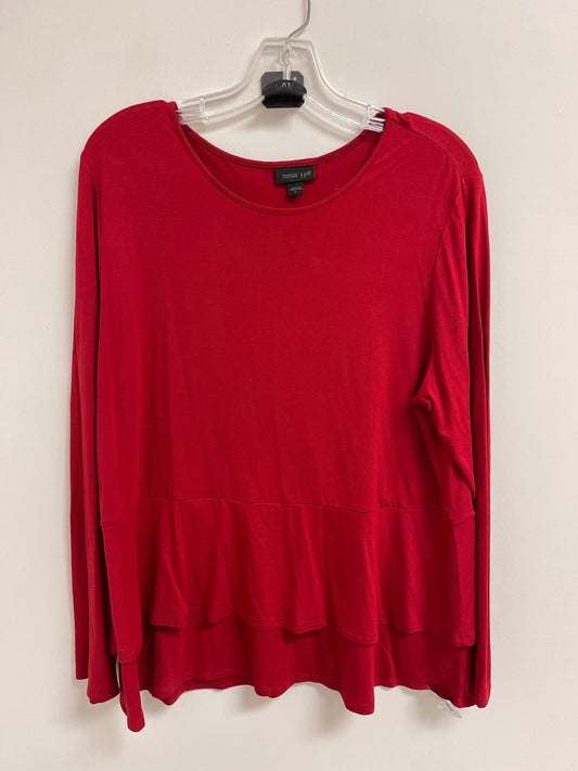 Top Long Sleeve By J. Jill In Red, Size: L