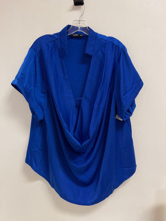 Top Short Sleeve By Shein In Blue, Size: 3x