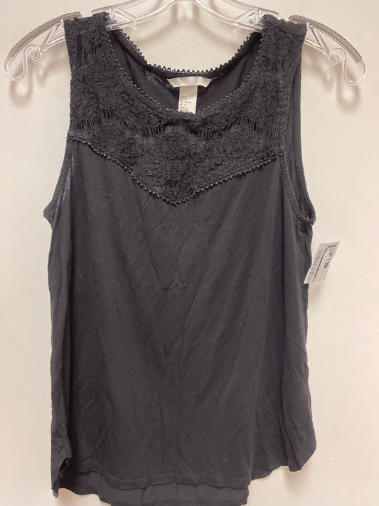 Top Sleeveless By H&m In Black, Size: M