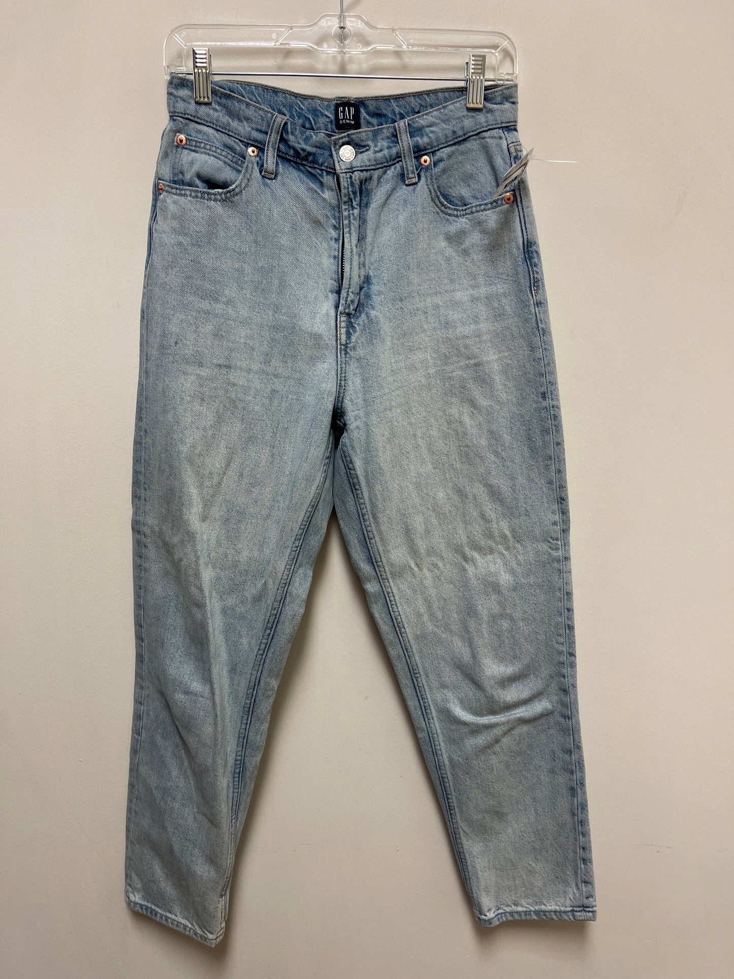 Jeans Straight By Gap In Blue Denim, Size: 4