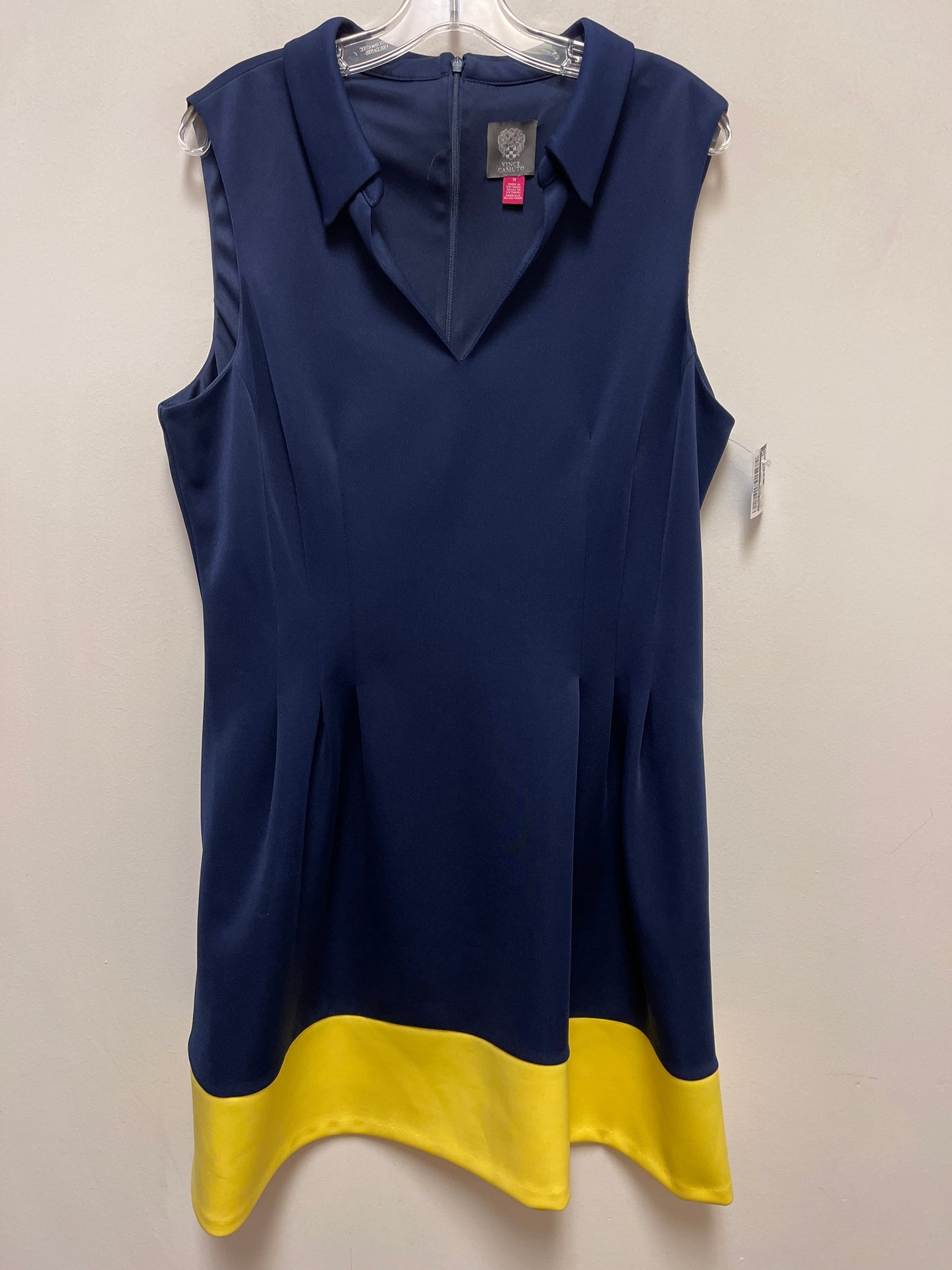 Dress Casual Short By Vince Camuto In Blue & Yellow, Size: Xl