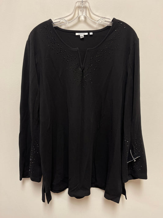 Top Long Sleeve By Chicos In Black, Size: 2x