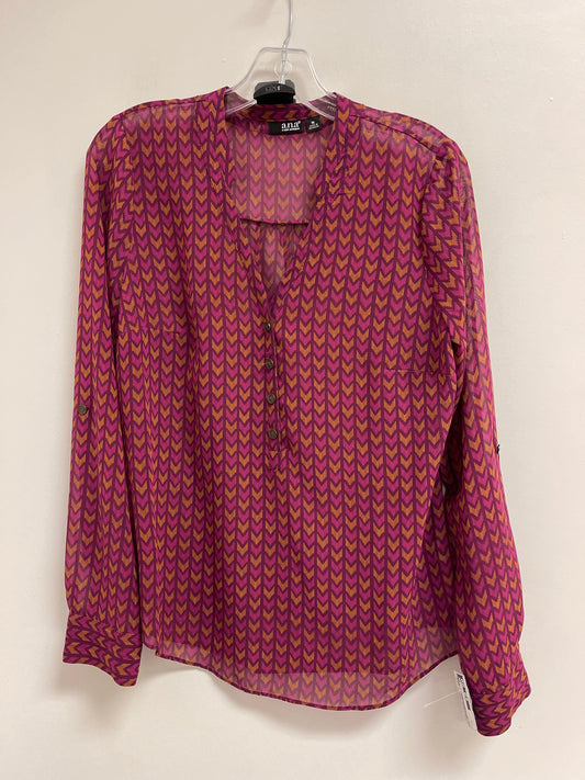 Top Long Sleeve By Ana In Purple, Size: M