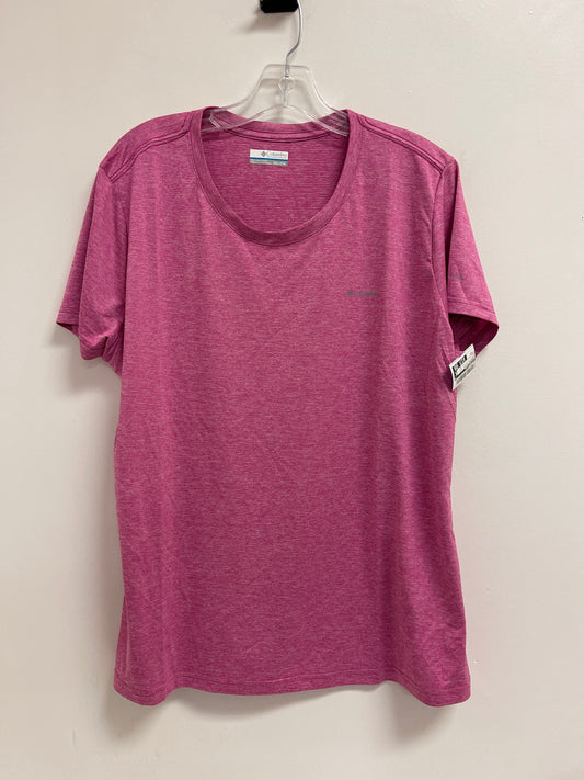 Athletic Top Short Sleeve By Columbia In Pink, Size: 2x