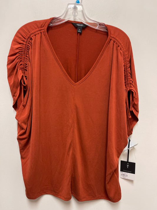 Top Short Sleeve By Simply Vera In Orange, Size: Xl