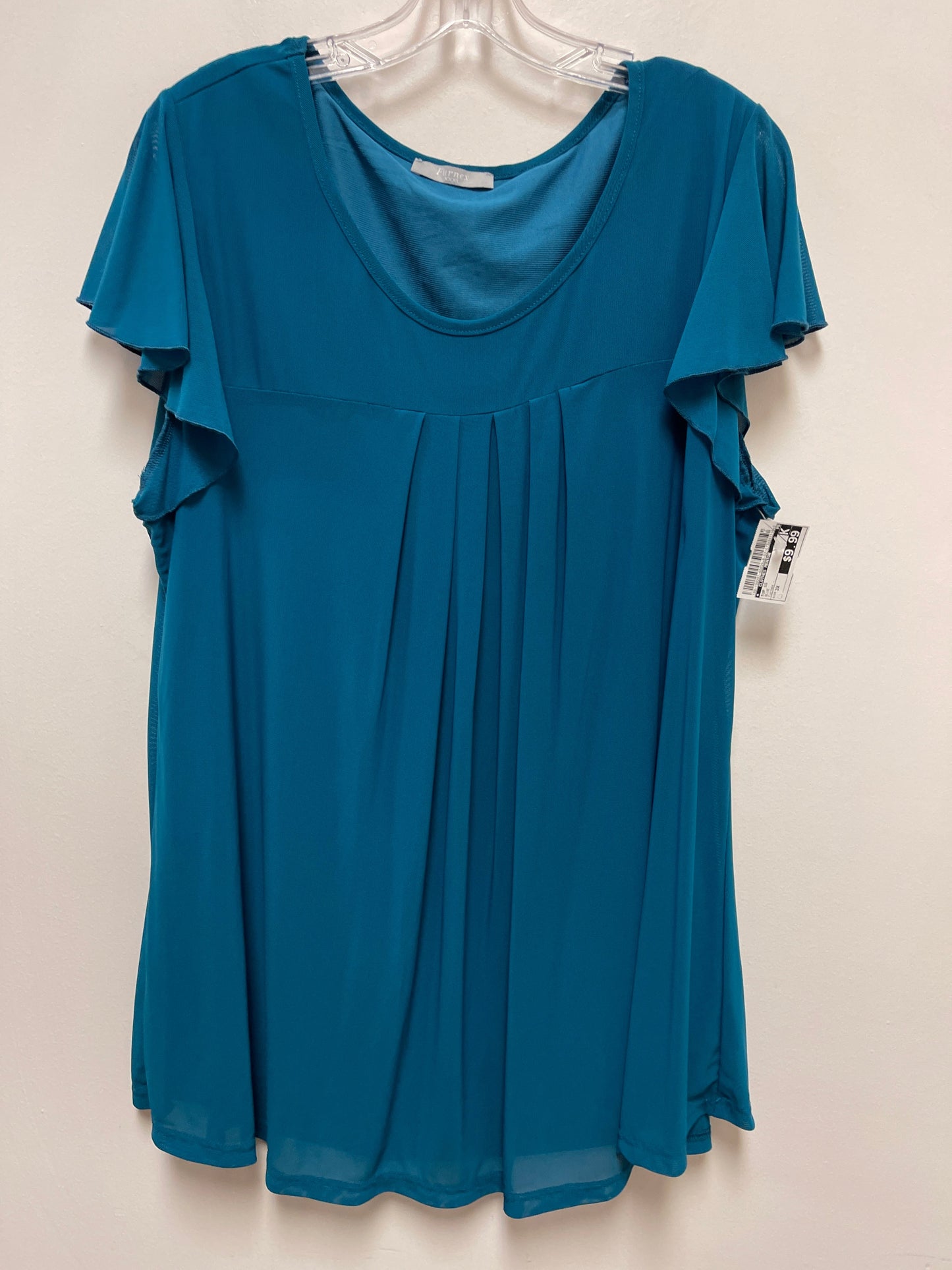 Top Short Sleeve By Clothes Mentor In Blue, Size: 3x