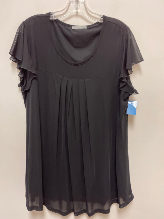 Top Short Sleeve By Clothes Mentor In Black, Size: 3x