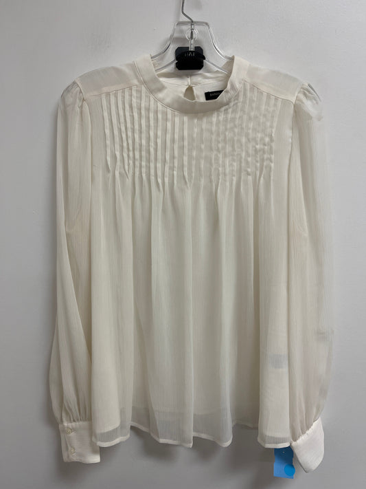 Top Long Sleeve By Banana Republic In Cream, Size: M