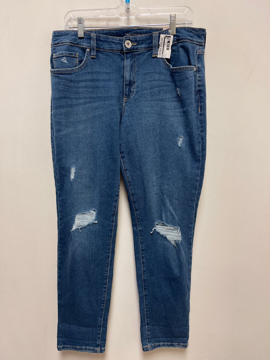 Jeans Straight By Inc In Blue Denim, Size: 12