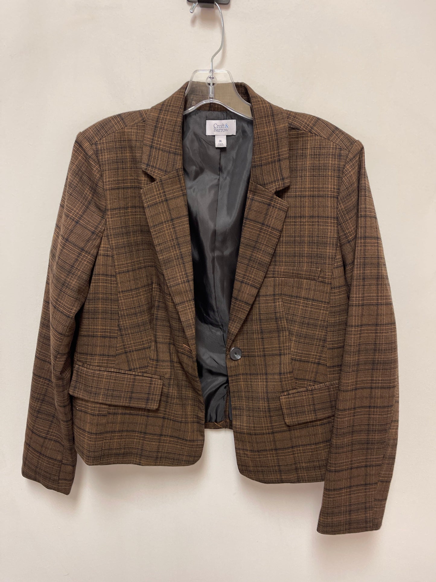 Blazer By Croft And Barrow In Black & Brown, Size: M