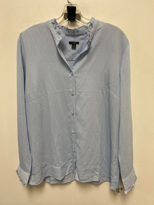 Top Long Sleeve By Ann Taylor In Blue, Size: L