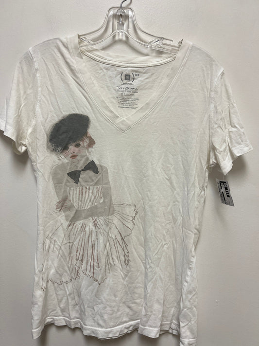 Top Short Sleeve By Gap In White, Size: M