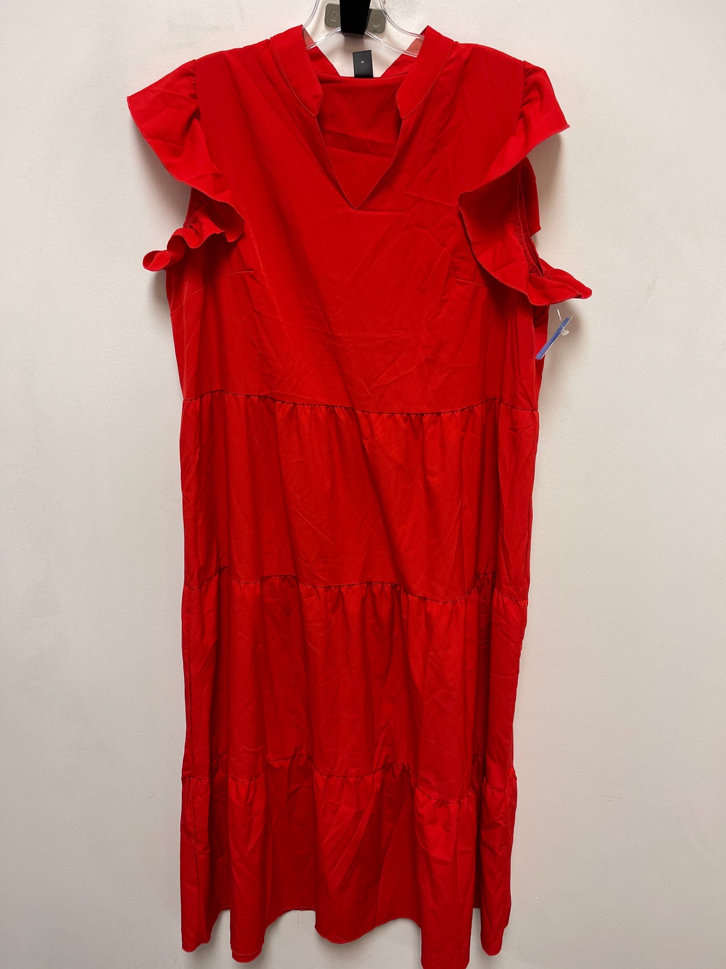 Dress Casual Maxi By Shein In Red, Size: L