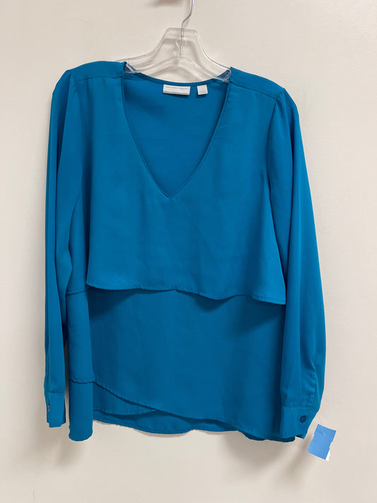 Top Long Sleeve By New York And Co In Blue, Size: M