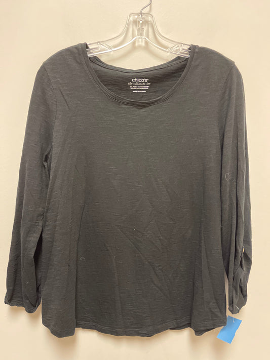 Top Long Sleeve Basic By Chicos In Black, Size: M