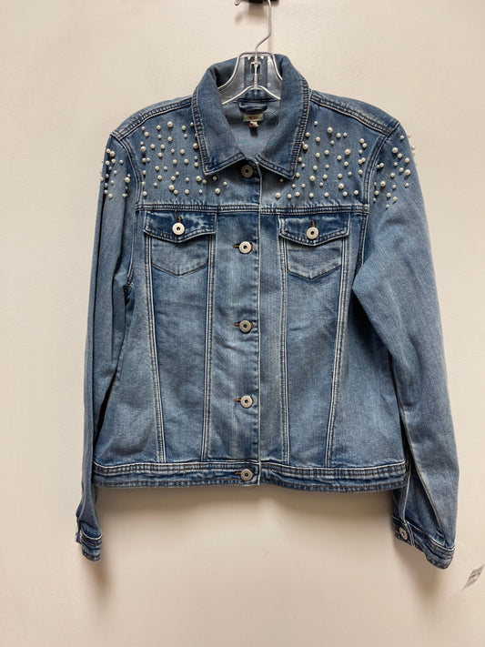 Jacket Denim By Reba In Blue Denim, Size: L