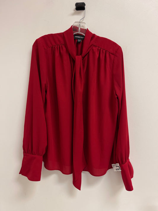 Top Long Sleeve By Fifteen Twenty In Red, Size: M