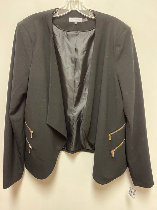 Blazer By Calvin Klein In Black, Size: Xl