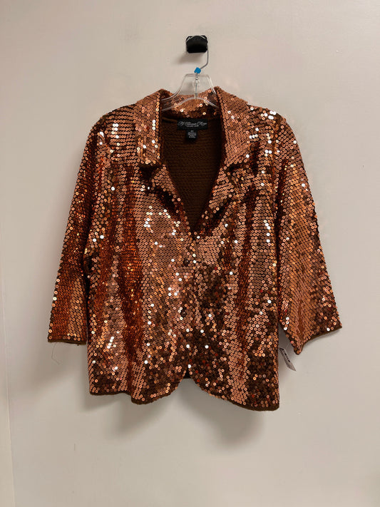 Blazer By Clothes Mentor In Copper, Size: 2x